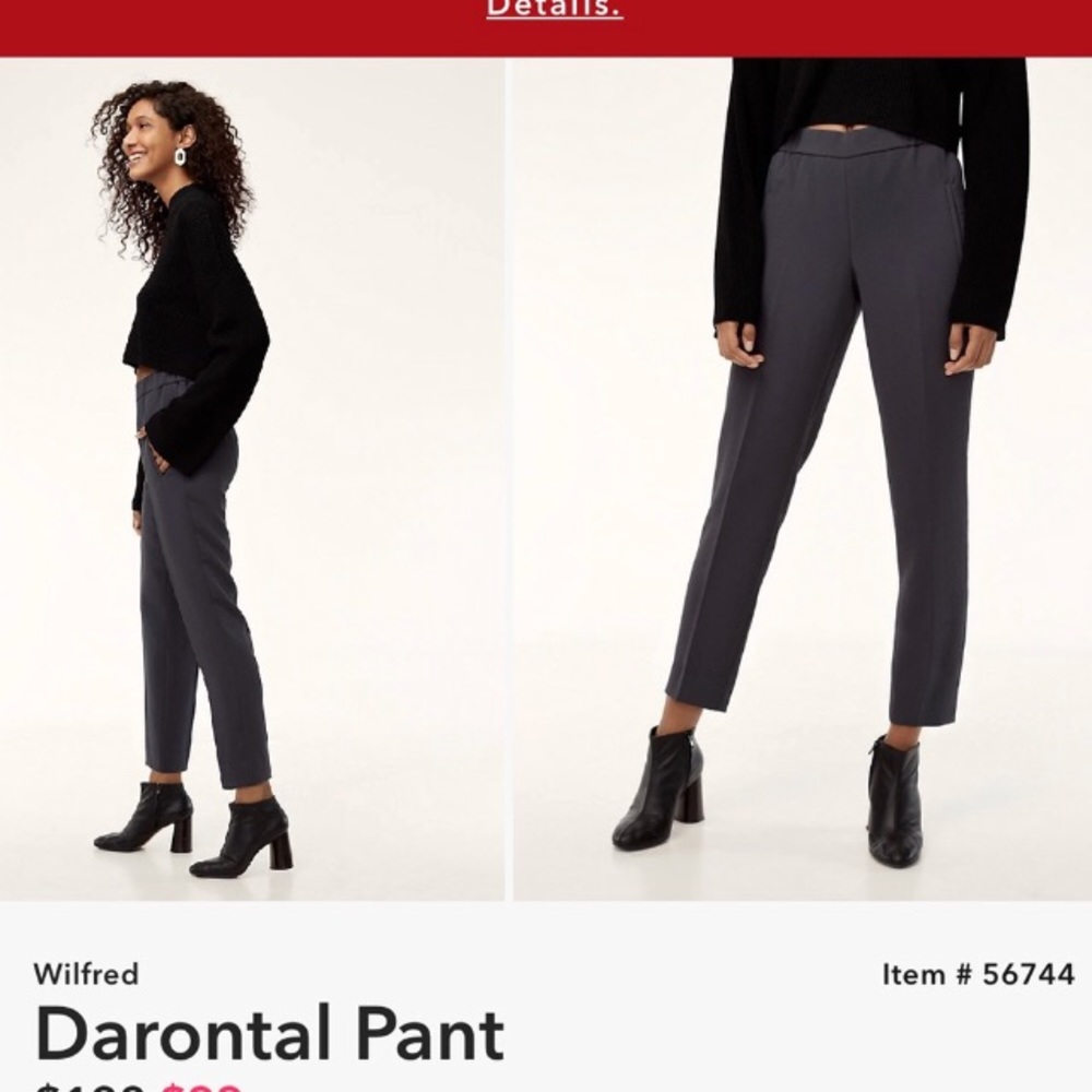 Darontal Pant- Wilfred Aritzia